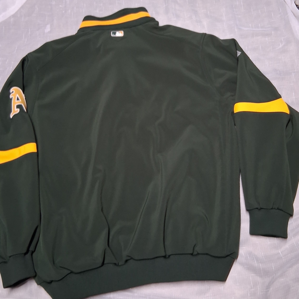 Majestic Green and Yellow Athletics Jacket - Picture 2 of 11